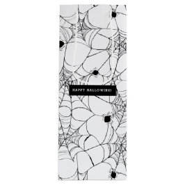 Black Spider Web Halloween Hallowine Geschenktüte Für Weinflaschen