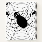 Black Spider Web Halloween Spooky Notizblock (Rückseite)