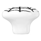 "Black Spider Web" Keramikknauf (Seitenansicht)