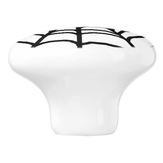 "Black Spider Web" Keramikknauf (Seitenansicht)