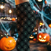 Black Spider Webmuster Halloween Leggings