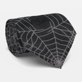 Black Spider Webs Halloween Grunge Krawatte (Gerollt)