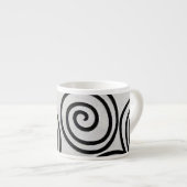 Black Spiral Cycle Expresso Tasse (Vorderseite Rechts)