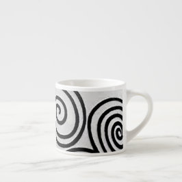 Black Spiral Cycle Expresso Tasse