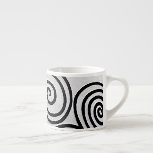 Black Spiral Cycle Expresso Tasse (Rechts)