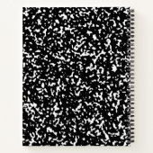 Black Spiral Graph Paper Komposition Notebook  Notizblock (Rückseite)