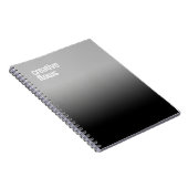 Black Spiral Notebook - "Creative Flows" Journal Notizblock (Rechte Seite)