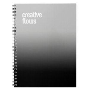 Black Spiral Notebook - "Creative Flows" Journal Notizblock