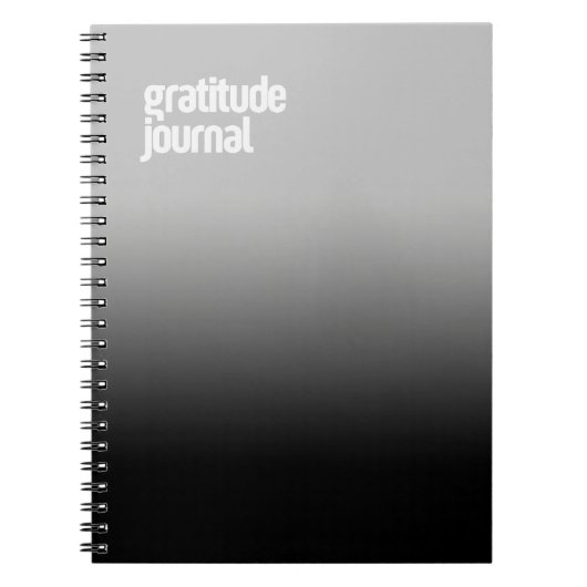 Black Spiral Notebook - "Dankesblatt" Notizblock (Vorderseite)