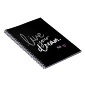 Black Spiral Notebook - "LiveYourDream". Tagebuch (Rechte Seite)