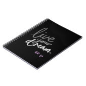 Black Spiral Notebook - "LiveYourDream". Tagebuch (Linke Seite)