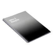 Black Spiral Notebook - "Notizen & Gedanken" Notizblock (Rechte Seite)