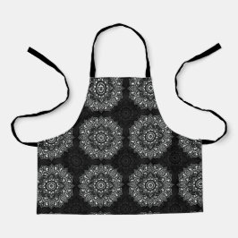 Black spiritual Indian mandala pattern Schürze