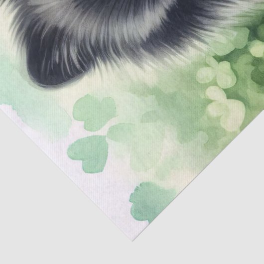 Black Spitz St Patricks Day Decoupage Seidenpapier (Detail)