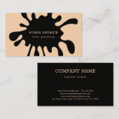 Black Splash Business Card Visitenkarte (Vorne/Hinten)