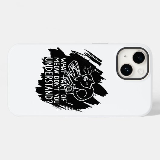 Black Splash Funny Cat Zitat Case-Mate iPhone Hülle (Rückseite (Horizontal))