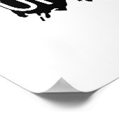 Black Splash Funny Cat Zitat Poster (Ecke)