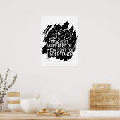 Black Splash Funny Cat Zitat Poster (Küche)