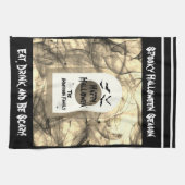 Black Spooky essen, trinken & Beängstigend sein gl Geschirrtuch (Horizontal)