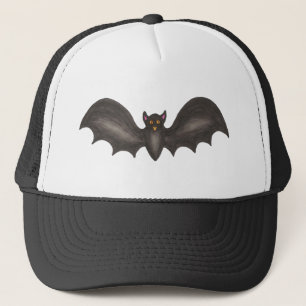 Black Spooky Flying Bat Halloween Trick-or-Treat Truckerkappe