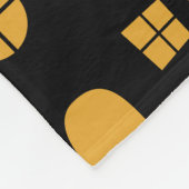 Black Spooky House Pattern Fleecedecke (Ecke)