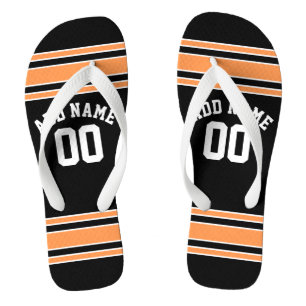Black Sports Jersey Individuelle Name Number Badesandalen