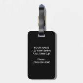 Black Sporty Team Jersey Gepäckanhänger (Rückseite vertikal)