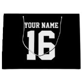 Black Sporty Team Jersey Große Geschenktüte (Vorderseite)