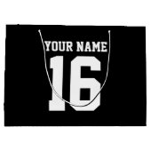 Black Sporty Team Jersey Große Geschenktüte (Rückseite)