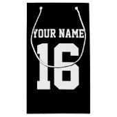 Black Sporty Team Jersey Kleine Geschenktüte (Rückseite)