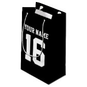 Black Sporty Team Jersey Kleine Geschenktüte (Rückseite Schrägansicht)