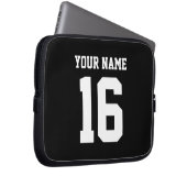 Black Sporty Team Jersey Laptopschutzhülle (Vorne Rechts)