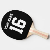 Black Sporty Team Jersey Tischtennis Schläger (Seitenansicht)