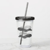 Black spotted moray eel cartoon illustration acryltrinkbecher (Rückseite)