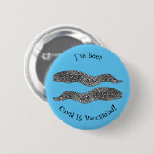 Black spotted moray eel cartoon illustration button (Vorne & Hinten)