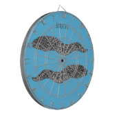 Black spotted moray eel cartoon illustration dartscheibe (Vorderseite Links)