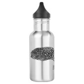 Black spotted moray eel cartoon illustration edelstahlflasche (Links)