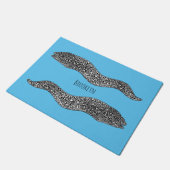 Black spotted moray eel cartoon illustration fußmatte (Schrägansicht)