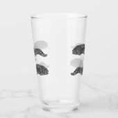 Black spotted moray eel cartoon illustration glas (Links)