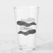 Black spotted moray eel cartoon illustration glas (Vorderseite)