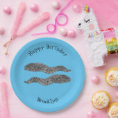 Black spotted moray eel cartoon illustration pappteller (Party)