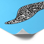Black spotted moray eel cartoon illustration poster (Ecke)