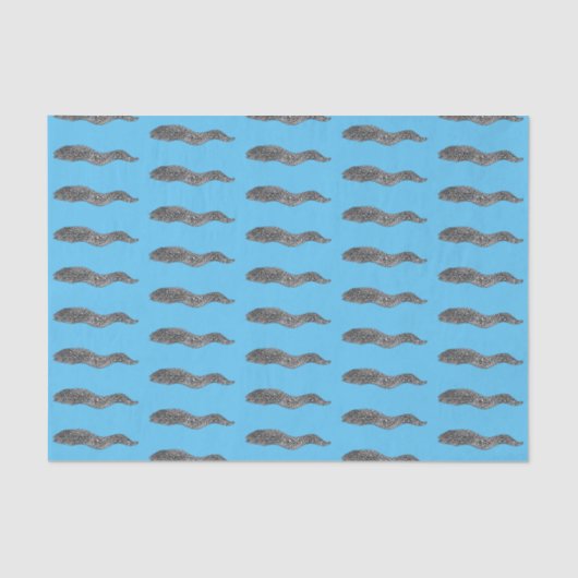 Black spotted moray eel cartoon illustration seidenpapier (Vorderseite)