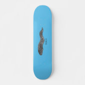 Black spotted moray eel cartoon illustration skateboard (Vorne)