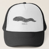 Black spotted moray eel cartoon illustration truckerkappe (Vorderseite)