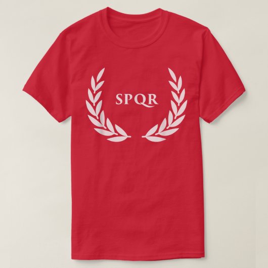 Black SPQR Rome Caesar T-Shirt (Design vorne)