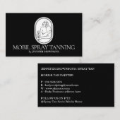 Black Spray Tanning Boho Körperhautin Visitenkarte (Vorne/Hinten)