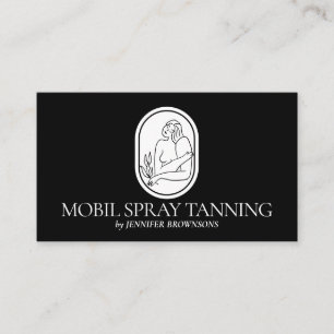 Black Spray Tanning Boho Körperhautin Visitenkarte