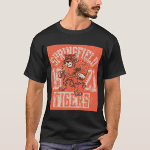 Black Springfield Tigers Vintag Mascot Shirt