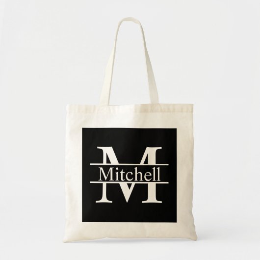 Black Square CB LF Mit Monogramm Tragetasche (Vorne)
